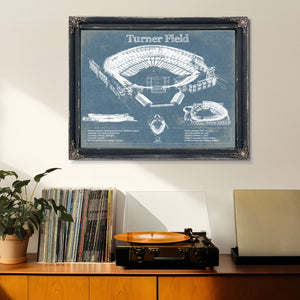 Turner Field - Atlanta Braves (MLB) Vintage Baseball Print