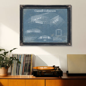 Cassell Coliseum Stadium Blueprint Vintage Print