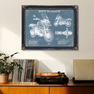 BMW R1200GS Blueprint Motorcycle Patent Print