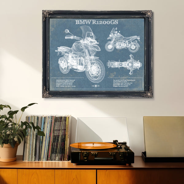BMW R1200GS Blueprint Motorcycle Patent Print