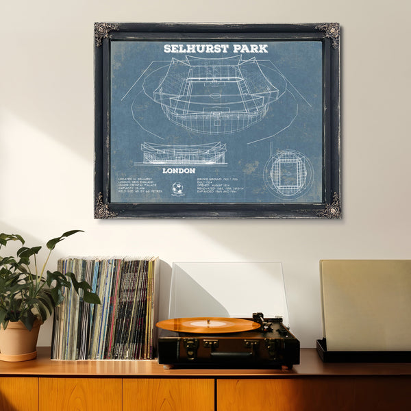 Selhurst Park Stadium A New Crystal Palace Blueprint Vintage Soccer Print