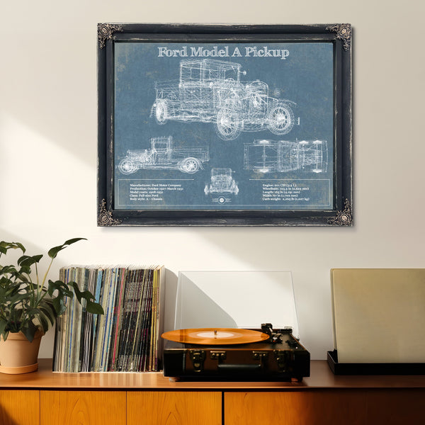 1929 Ford Model A Pickup Vintage Blueprint Auto Print
