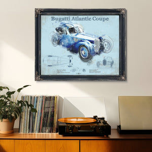 Bugatti Atlantic Coupe Vintage Sports Car Print