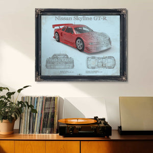 Nissan Skyline GT R Original Blueprint Art