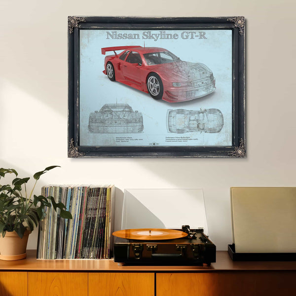 Nissan Skyline GT R Original Blueprint Art