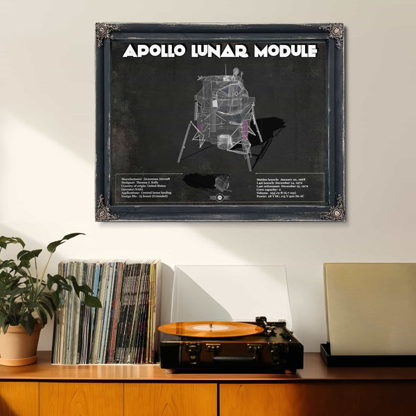 Apollo Lunar Module (LEM) NASA Aviation Blueprint Print