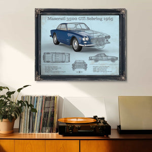 Maserati 3500 Gti Sebring Vintage Car Blueprint