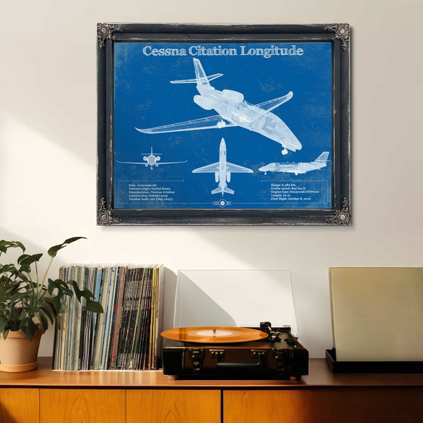 Cessna Citation Longitude Original Blueprint Art