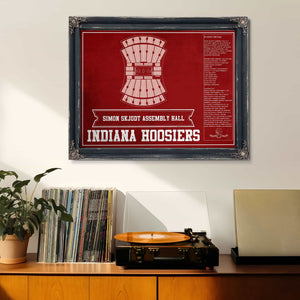 Simon Skjodt Assembly Hall Indiana Hoosiers Team Color NCAA Vintage Print