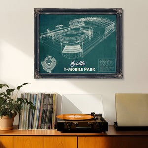 Seattle Mariners T- Mobile Park Vintage Baseball Frame Print 2019