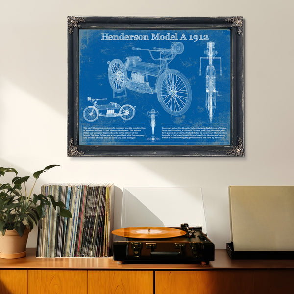 Henderson Model A 1912 Motorcycle Patent Print