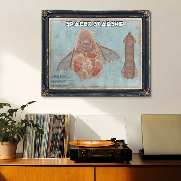 SpaceX Starship Vintage Space Exploration Print