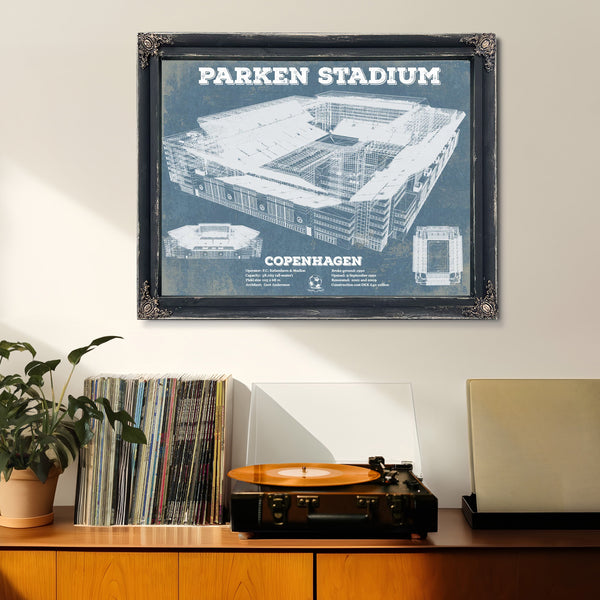 Parken Stadium Copenhagen Football Vintage Soccer Print
