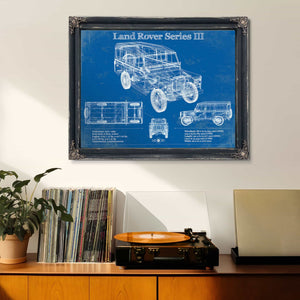 Land Rover Series III 109" Blueprint Vintage Auto Patent Print