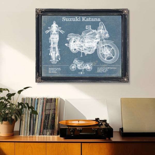 Suzuki Katana Blueprint Motorcycle Patent Print