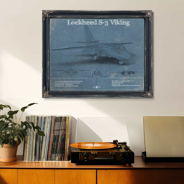 Lockheed S-3 Viking Aircraft Patent Blueprint Original Design Wall Art