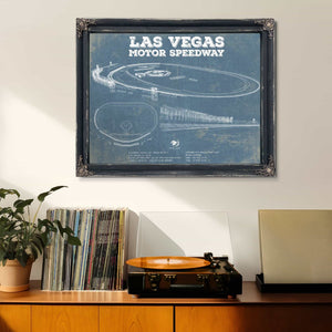 Las Vegas Motor Speedway Blueprint NASCAR Race Track Print