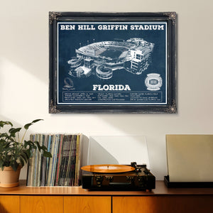 Ben Hill Griffin Stadium Art - University of Florida Gators Vintage Stadium Art Print