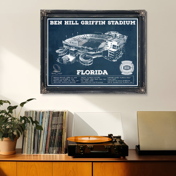 Ben Hill Griffin Stadium Art - University of Florida Gators Vintage Stadium Art Print