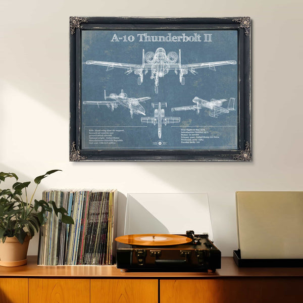 A-10 Thunderbolt II Patent Blueprint Original Military Wall Art