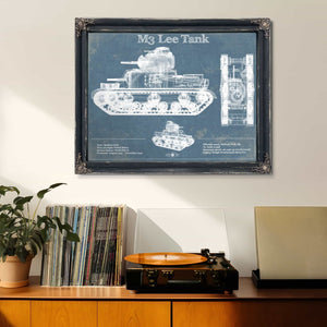 Medium Tank, M3 Lee Vintage Blueprint Print