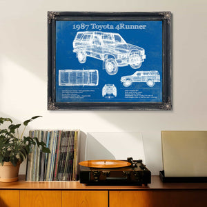 1987 Toyota 4runner Vintage Blueprint Auto Print