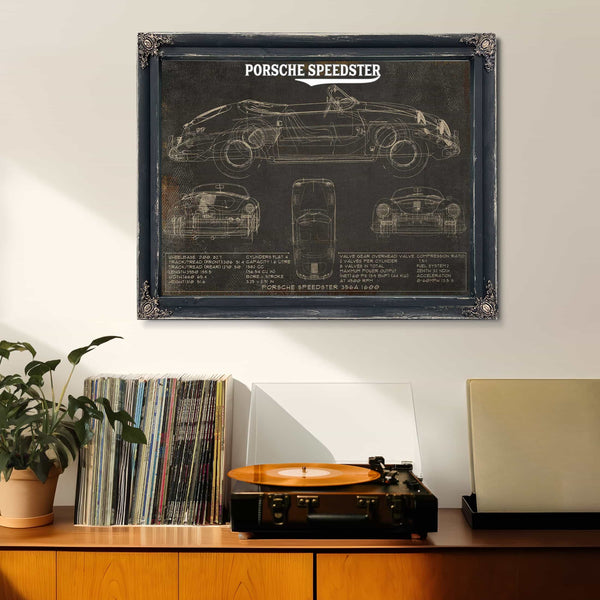 Porsche Speedster 356A 1600 Vintage Auto Print
