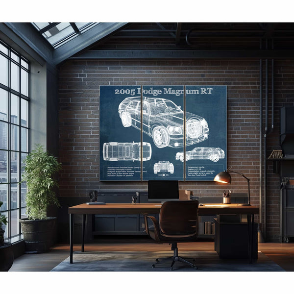 2005 Dodge Magnum RT Vintage Blueprint Auto Print