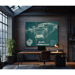 Seattle Mariners T- Mobile Park Vintage Baseball Frame Print 2019