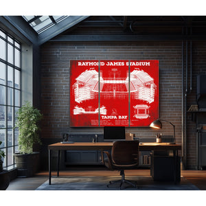 Vintage Tampa Bay Buccaneers Team Color - Raymond James Stadium Print
