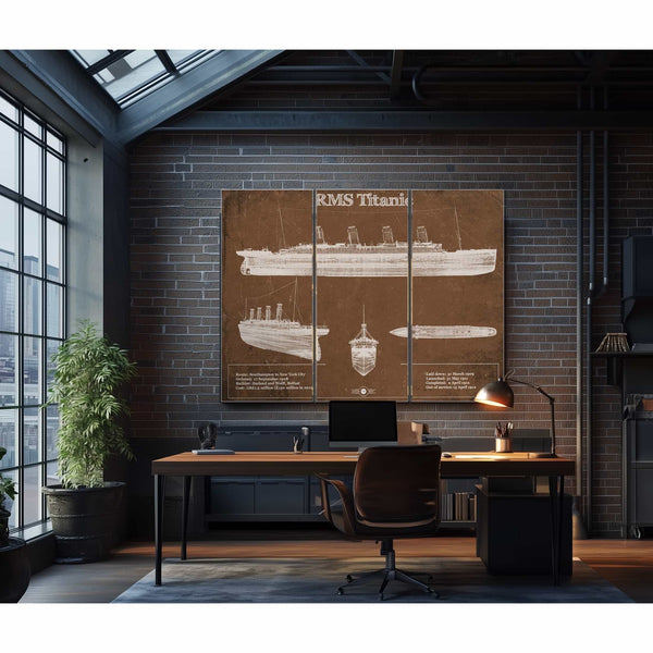 Titanic Blueprint Original Wall Art