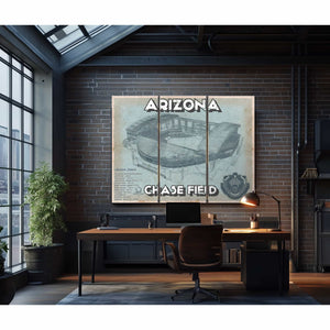 Arizona Diamondbacks - Chase Field Vintage Baseball Fan Print
