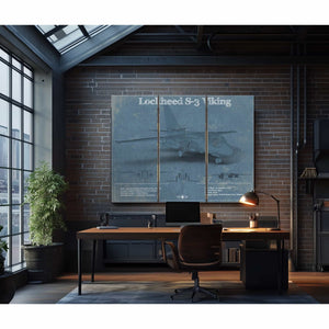 Lockheed S-3 Viking Aircraft Patent Blueprint Original Design Wall Art