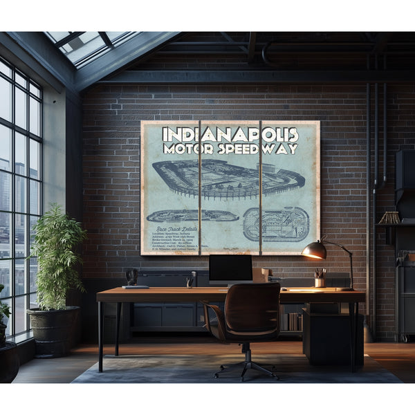 Indianapolis Motor Speedway Blueprint NASCAR Race Track Print