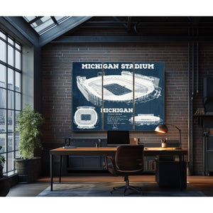 Michigan State Spartans - Spartan Stadium Vintage Football Team Art