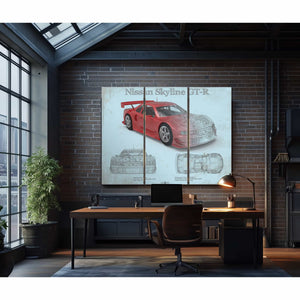 Nissan Skyline GT R Original Blueprint Art