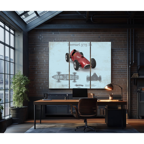 Vintage Ferrari 375 Formula One Race Car Print