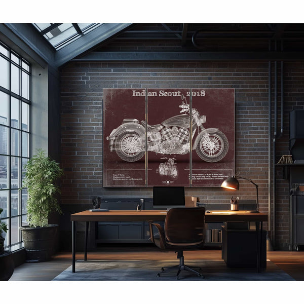 Indian Scout 2018 Motorcycle Patent Print
