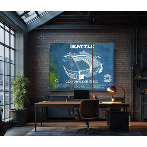 Seattle Sounders F.C. - Vintage Century Link Field MLS Soccer Print