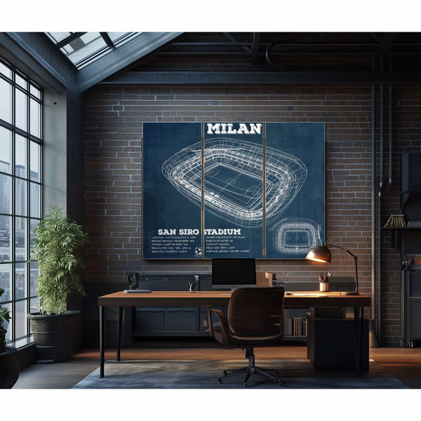 AC Milan San Siro Stadium Soccer Print