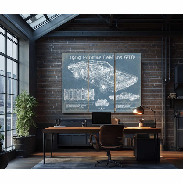 1969 Pontiac LeMans GTO Vintage Auto Print