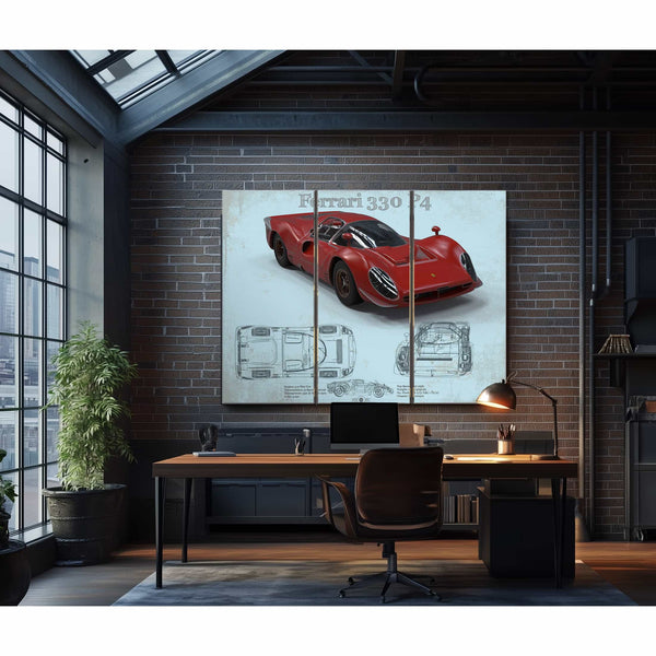 Ferrari 330 P4 Vintage Sports Car Print