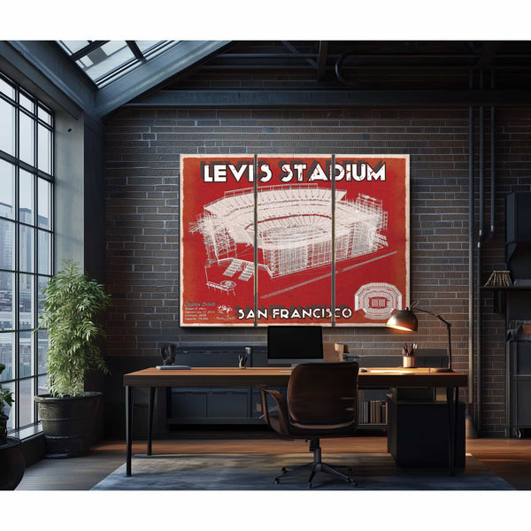 Vintage San Francisco 49ers - Levi's Stadium NFL Print