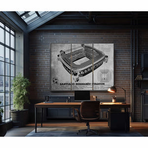 Real Madrid Football Club - Santiago Bernabéu Stadium Stadium Soccer Team Color Print