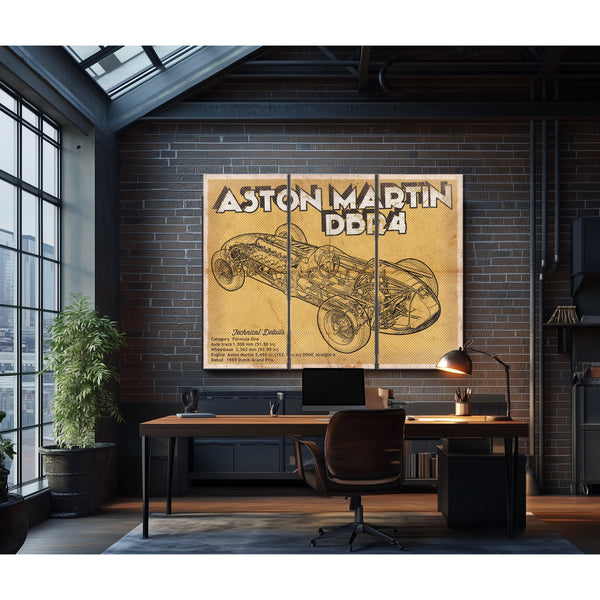 Aston Martin DB9 Blueprint Vintage Auto Print