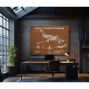 Cessna Citation Mustang Original Blueprint Art