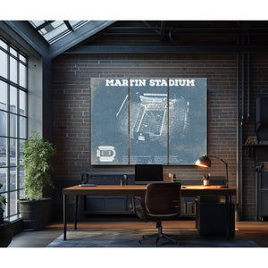 Washington State Cougars Martin Stadium Vintage Art Print