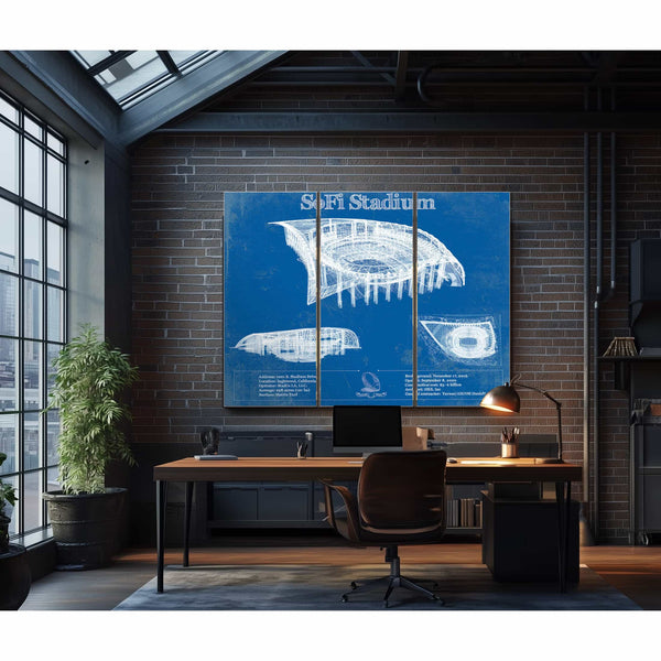 Los Angeles Chargers - SoFi Stadium Vintage Football Print