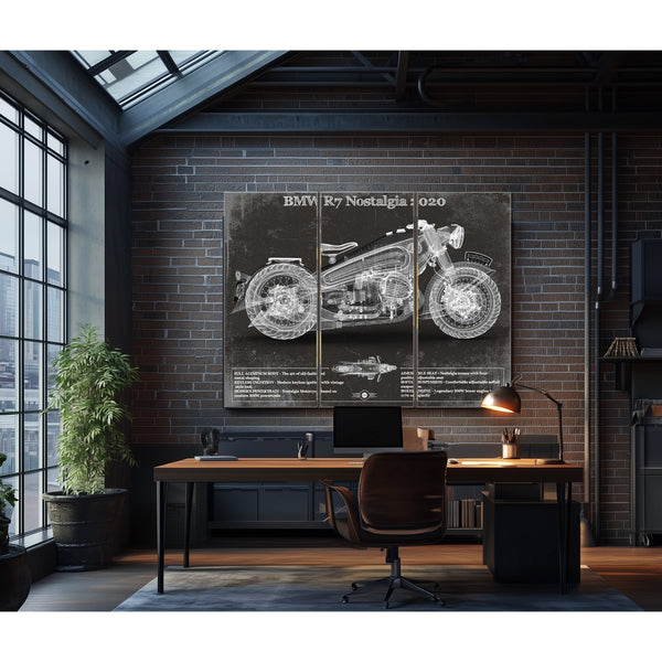 BMW R7 Nostalgia 2020 Blueprint Motorcycle Patent Print