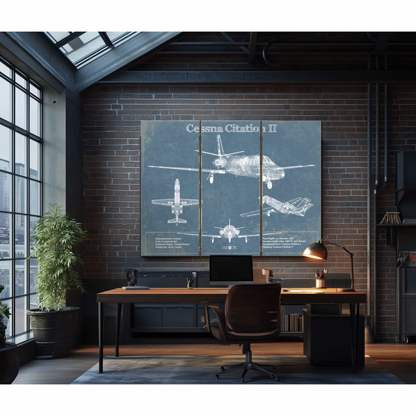 Cessna Citation II Original Blueprint Art